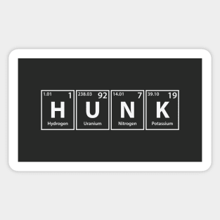 Hunk (H-U-N-K) Periodic Elements Spelling Sticker